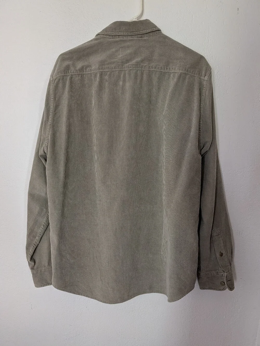 Buck Mason Corduroy Button Up Shirt Size XL Gray Pre Owned